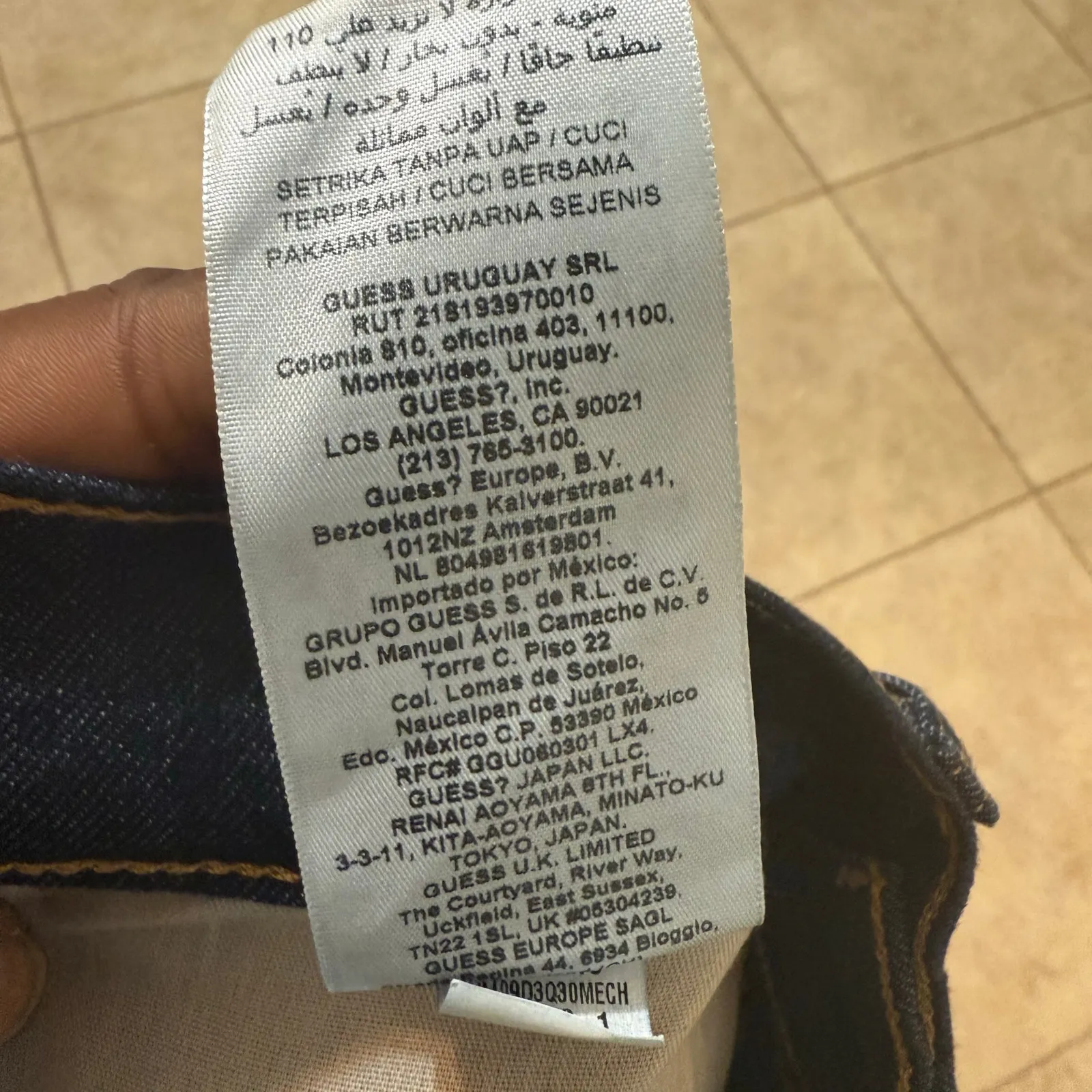 Guess Los Angeles Skinny Jeans Blue Cotton Stretch Mid Rise Size 32X30 - Image 13