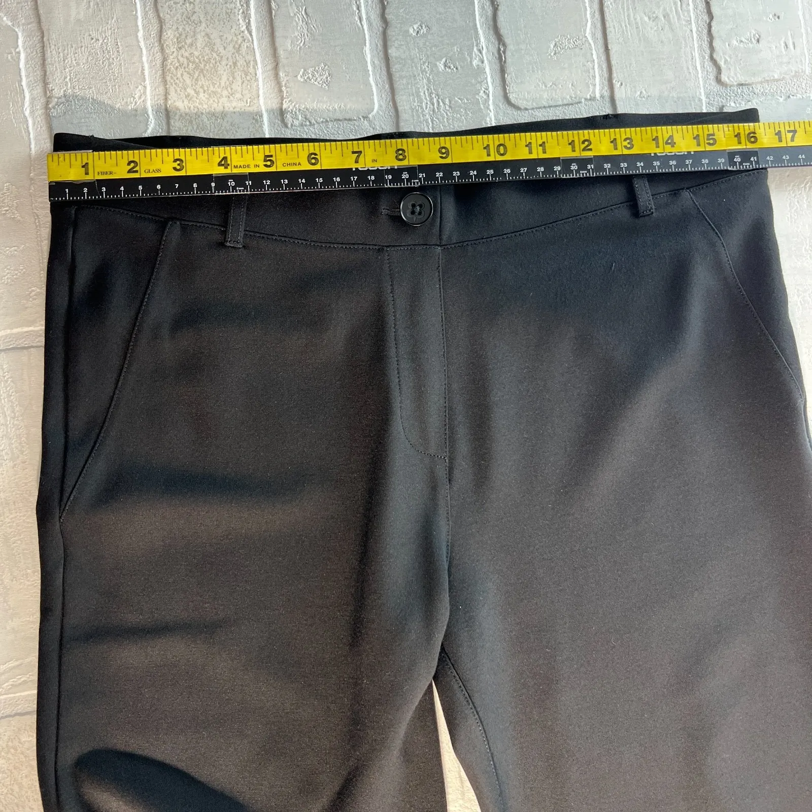 Betabrand Straight Leg Classic Dress Yoga Pant Womens Large Black Office Preppy - Image 8