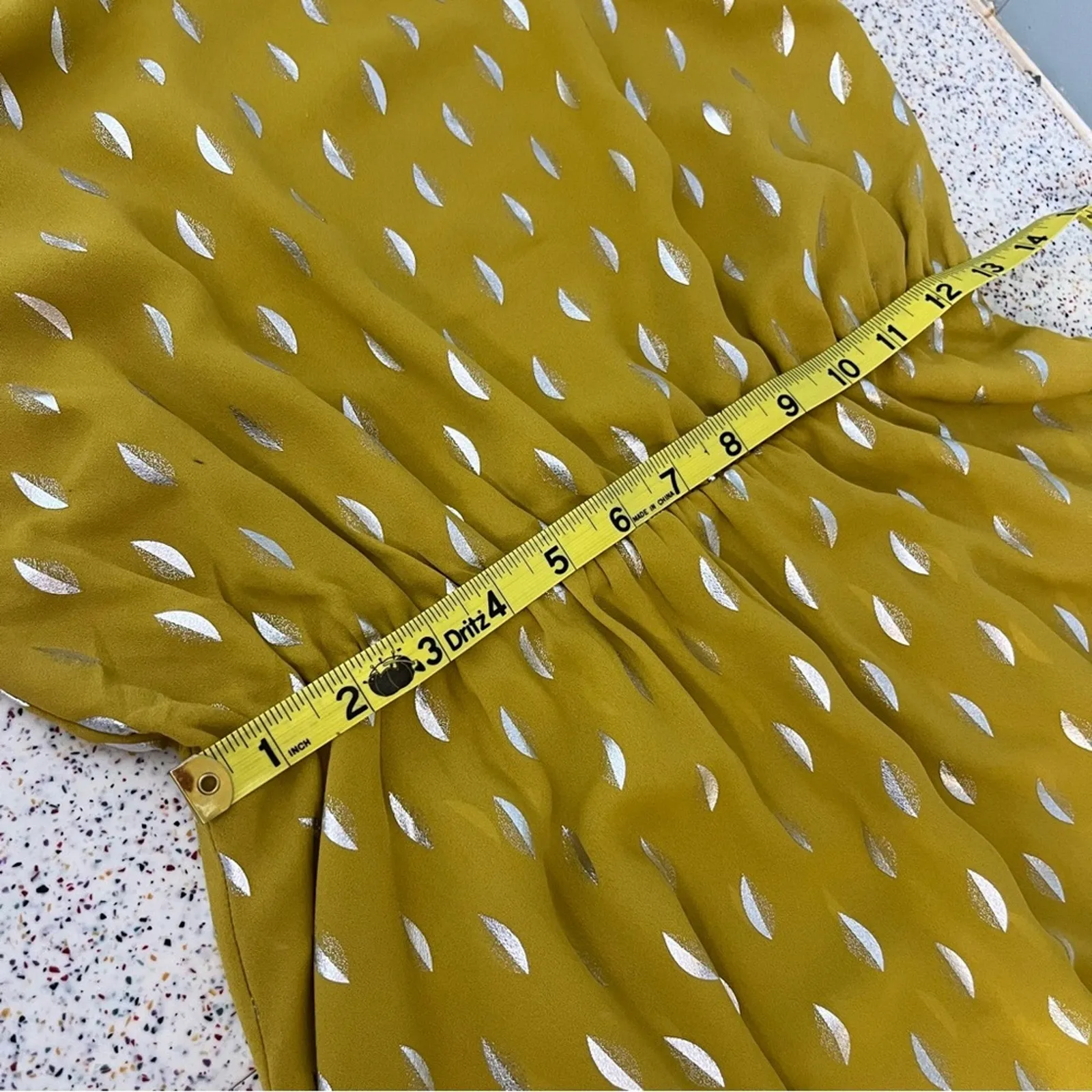 House of Harlow 1960 x REVOLVE Leya Dress Marigold Silver Moons Women’s Medium Gold - Image 10