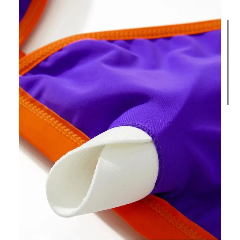 NEW SUUKSESS Triangle High Cut Bikini Set M 8/10 Purple Size M - Image 8