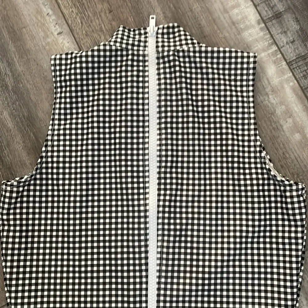 Cover swim USA gingham UPF sleeveless one piece swimsuit small Black - Image 5