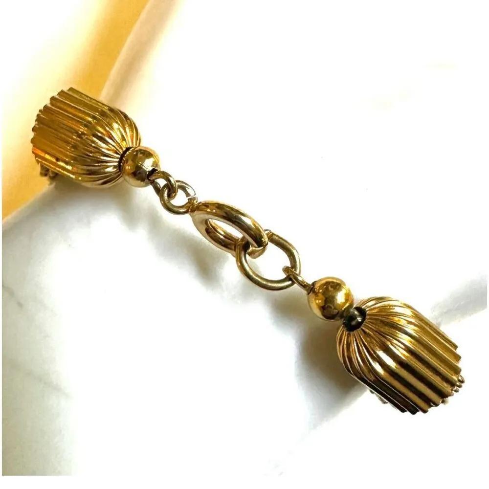 Sarah Coventry Vintage Jewelry Set Gold Chain Tassel Convertible Set - Image 5