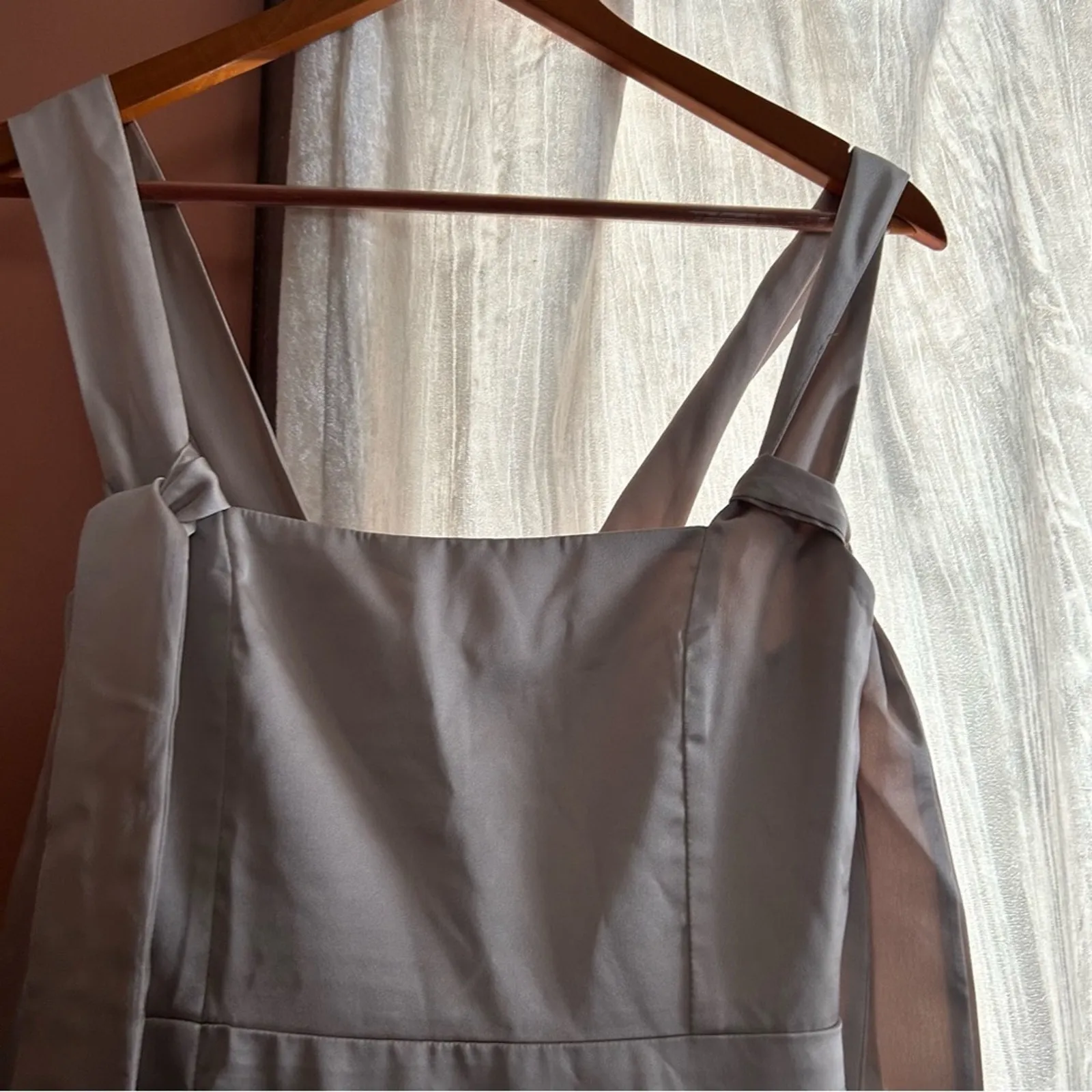 Show Me Your Mumu Claire Midi Dress‎ Show Me The Ring Luxe Satin Champagne NWT S - Image 3