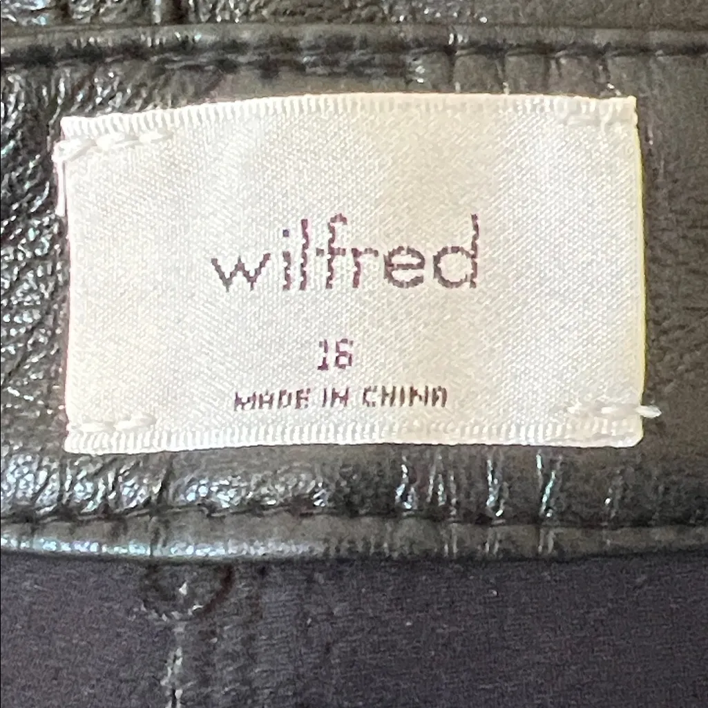 Aritzia Wilfred Black Melina Vegan Leather Pants Size 16 - Image 8