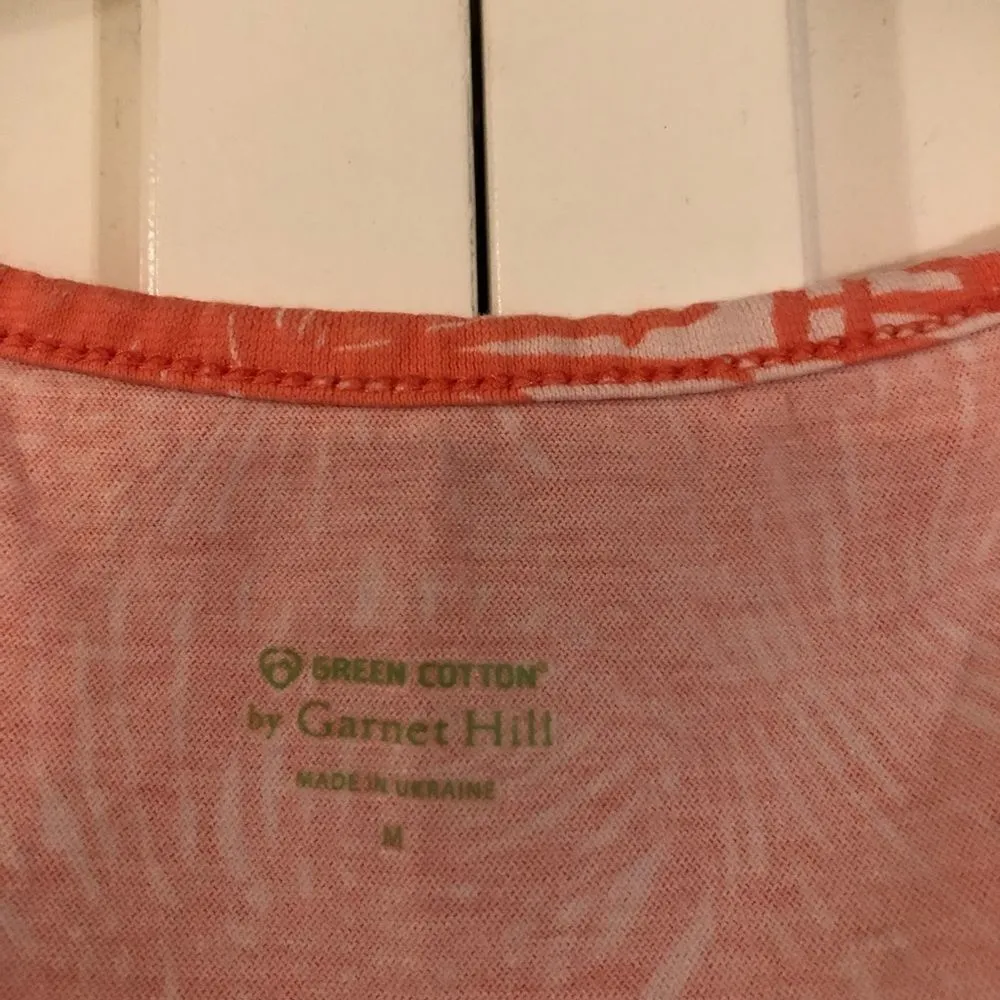 SALE Garnet hill orange palm tank or sleep tank cotton size medium - Image 3