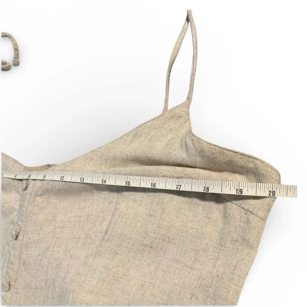 Abercrombie & Fitch Mini Linen Blend Dress with Tie Adjustable Straps Size XL - Image 3