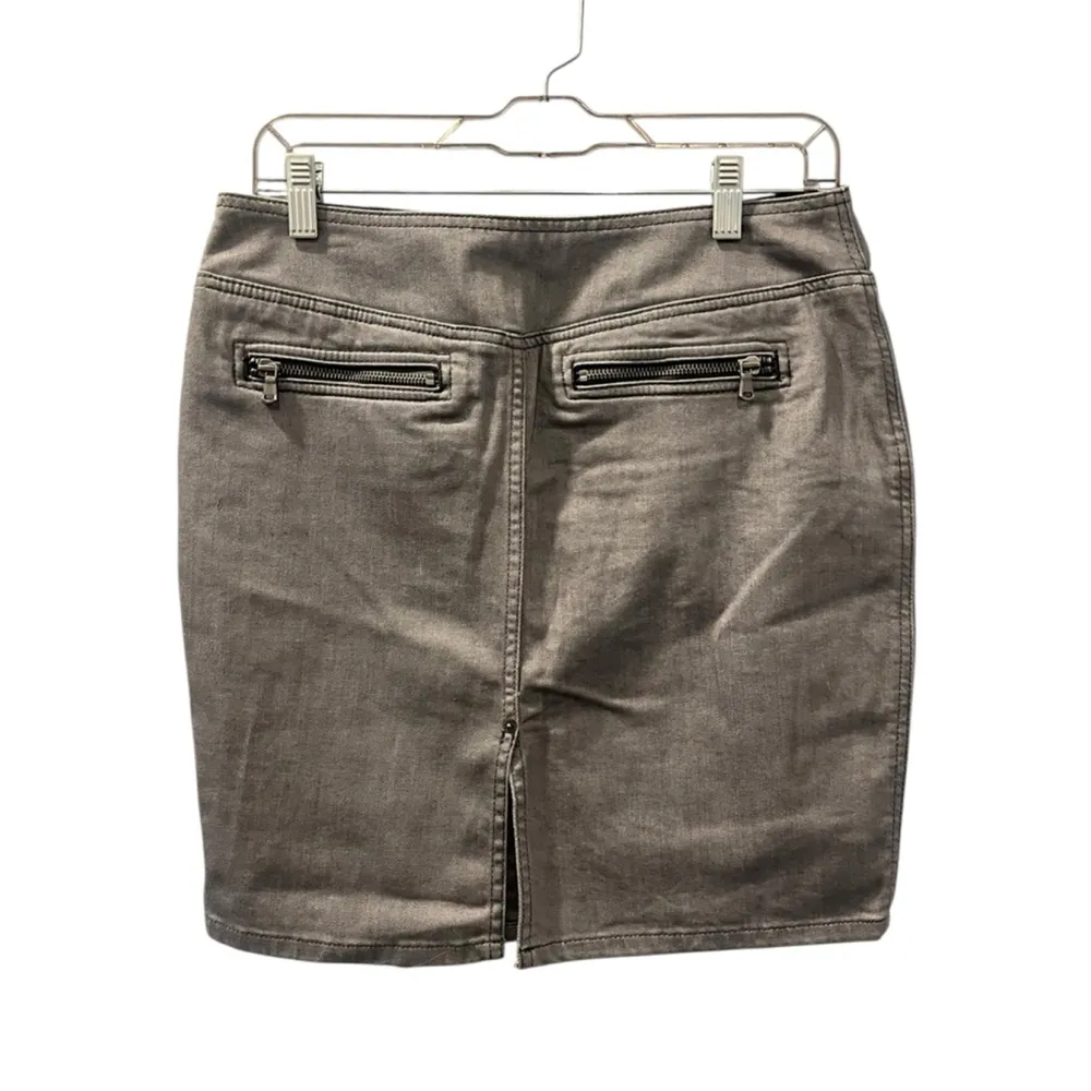 Marc Jacobs Gray Denim Zipper Mini Jean Skirt Size 6 Women's Cotton Blend Grey - Image 5