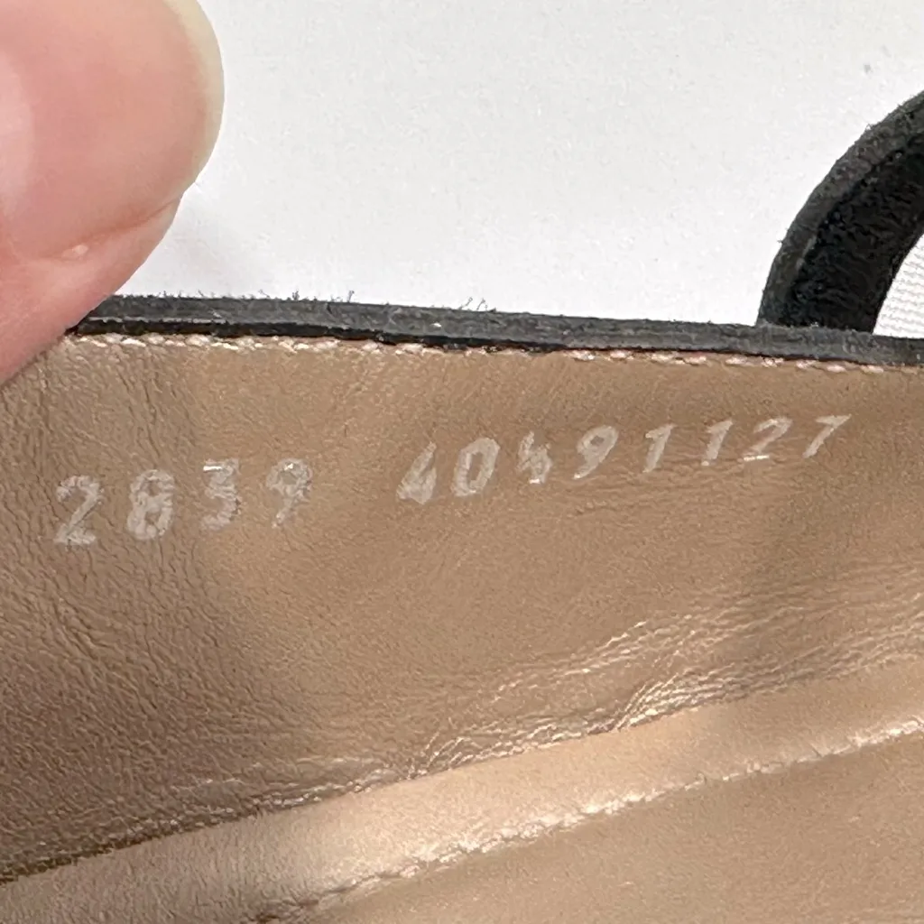 Beautifeel Iris Black Suede Dress Ballet Comfort Flat Shoes Mesh Detail 40.5 Size 9.5 - Image 8