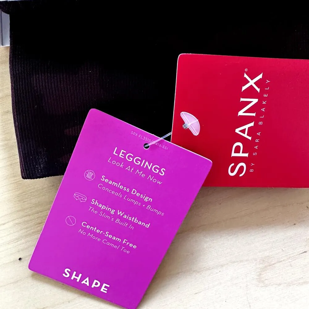 Spanx Look At Me Now Leggings Seamless Shaping High Rise Wine Camo XS NWT - Image 3