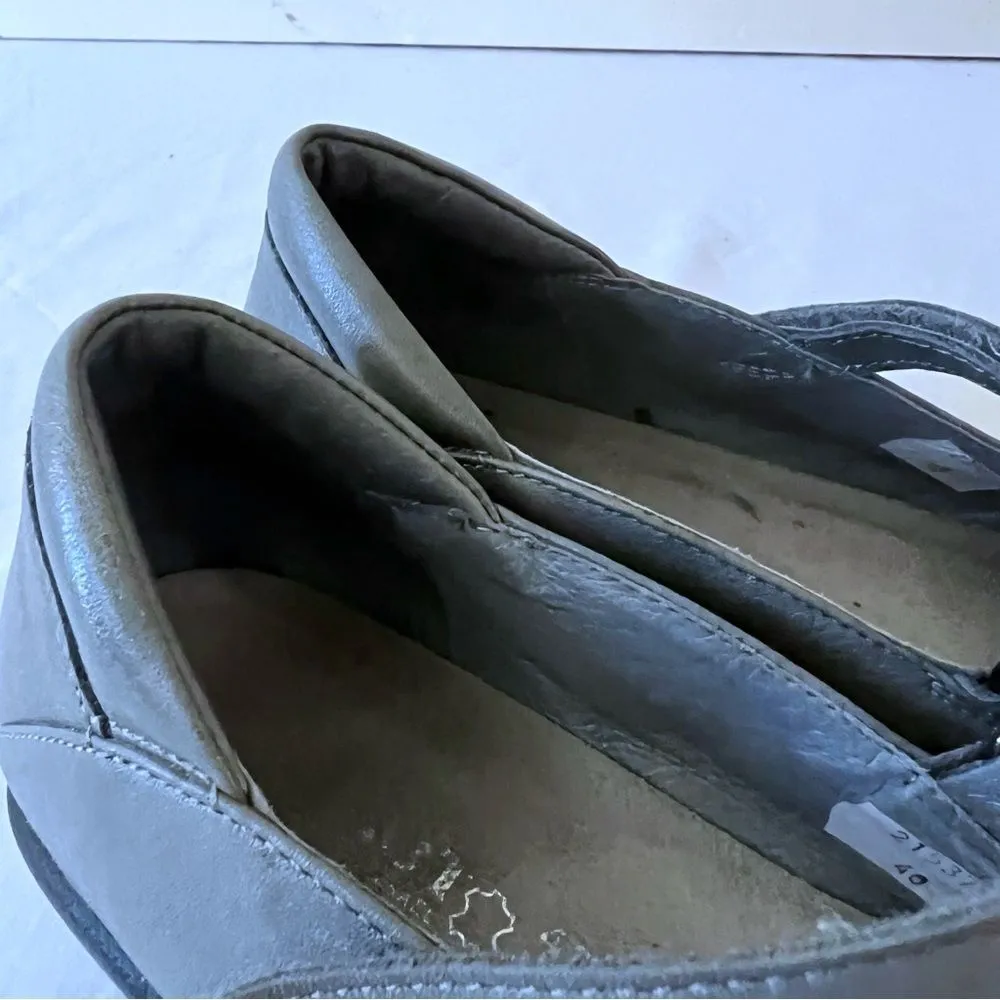 NAOT Pleated Leather Shoes Womens Mary Jane Comfort Gray Flats Size 40 9 - Image 6