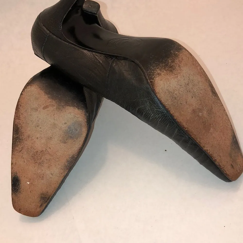 Emilio Bianco Calzados Buenos Aires Leather Pumps‎ Black Size 8 - Image 5