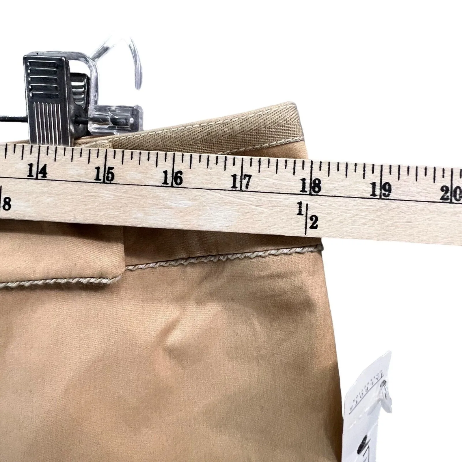 Talbots Pants Womens 16 Golden Tan Stretch Crop Italian Fabric Stretch Comfort - Image 5