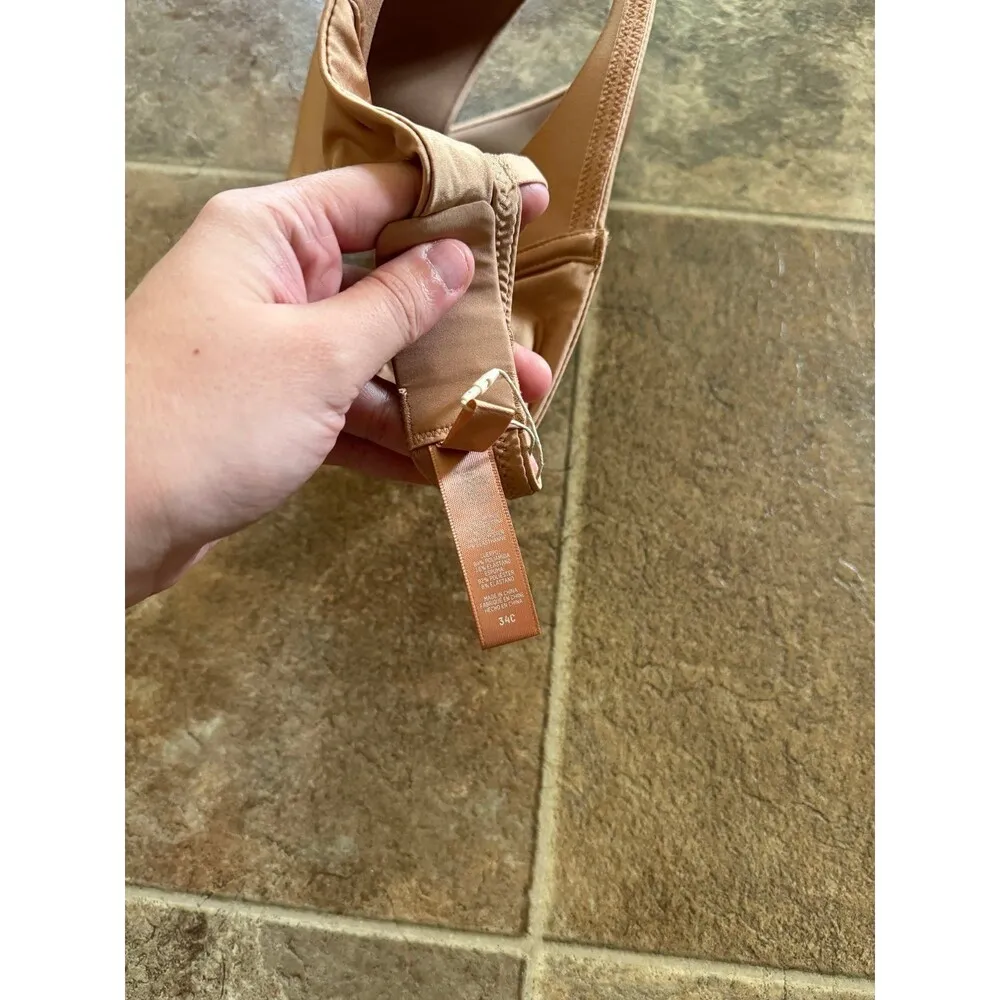 Skims Wireless Form Lightly Lined Bra Size 34C Ochre - Image 7