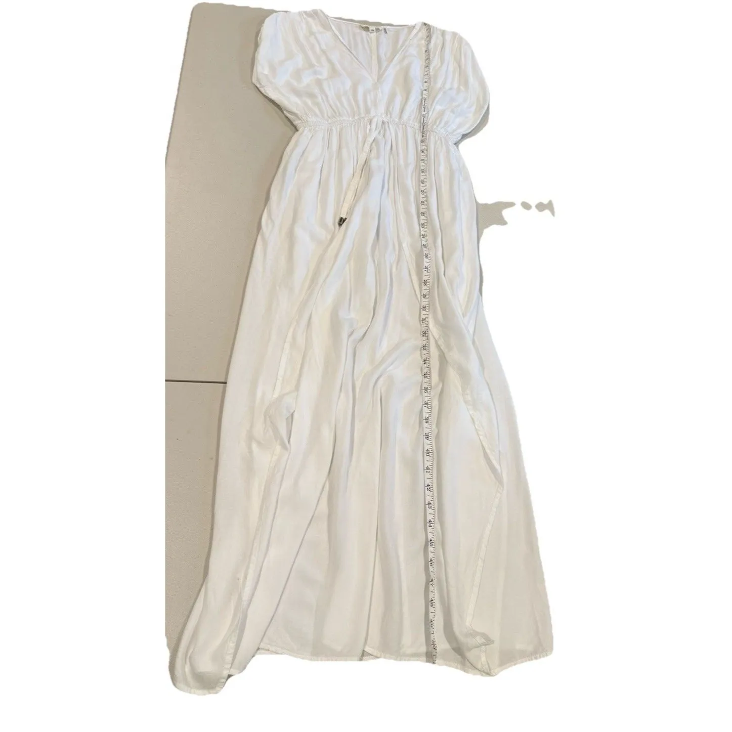 Elan Maxi Dress Womens XS White Cover Up Vacation Beach Travel Bride Indie Boho - Image 6