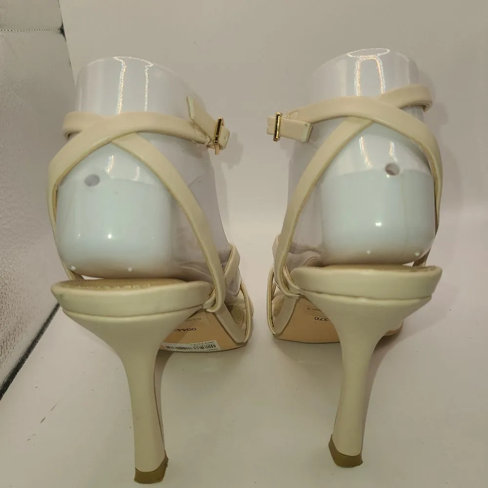 Olivia Ferguson Blush Color Square toe strappy high heel sandal Size 8 - Image 6