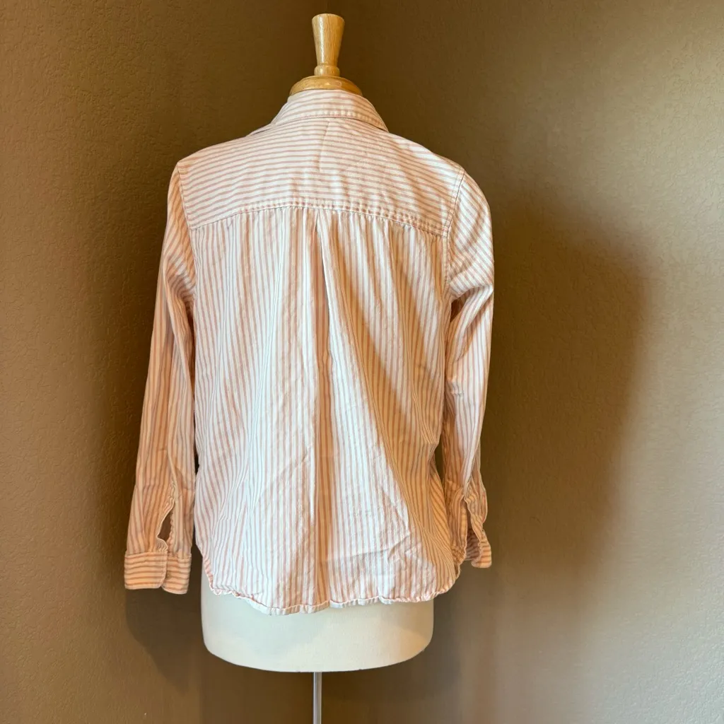 Lucky Brand Pink Striped Shirt Medium - Image 2