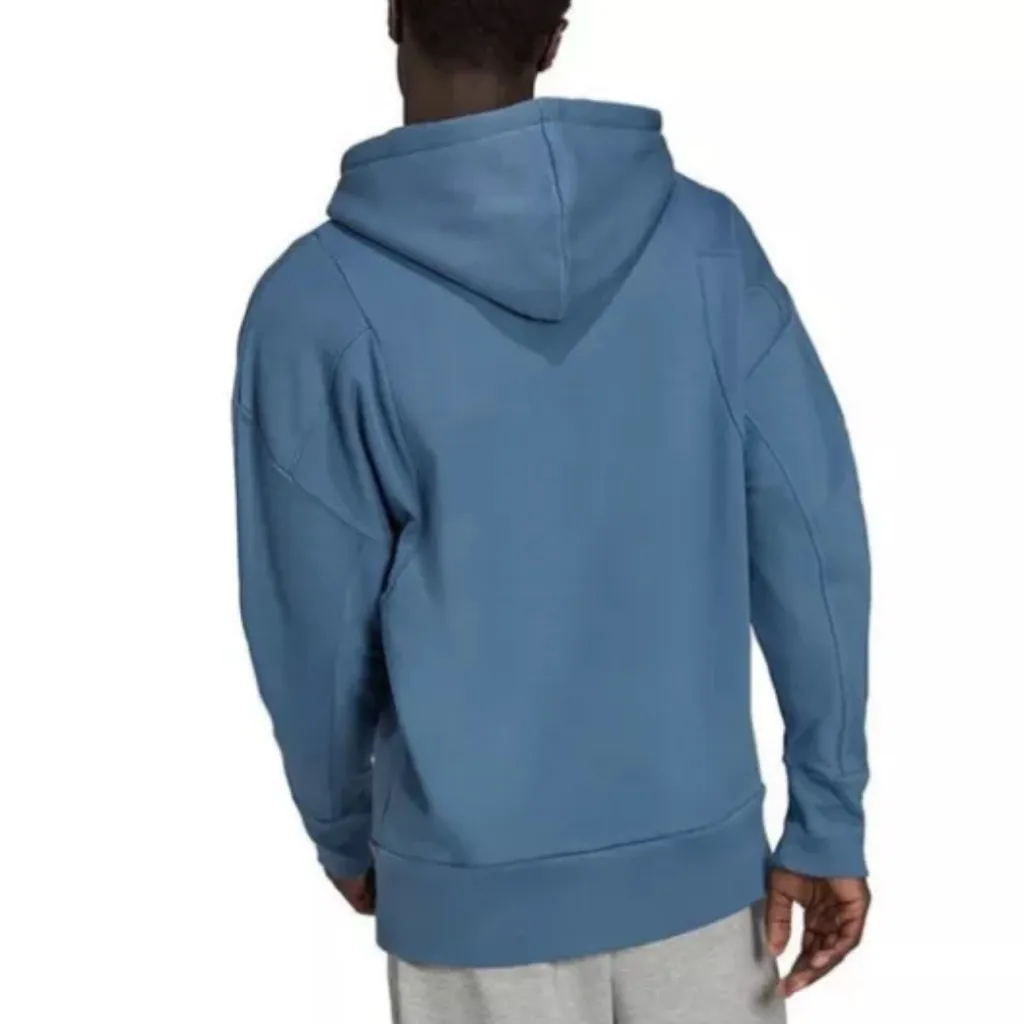 Adidas B2828 Mens Cotton Altered Blue Internal Hoodie Size L‎ - Image 4