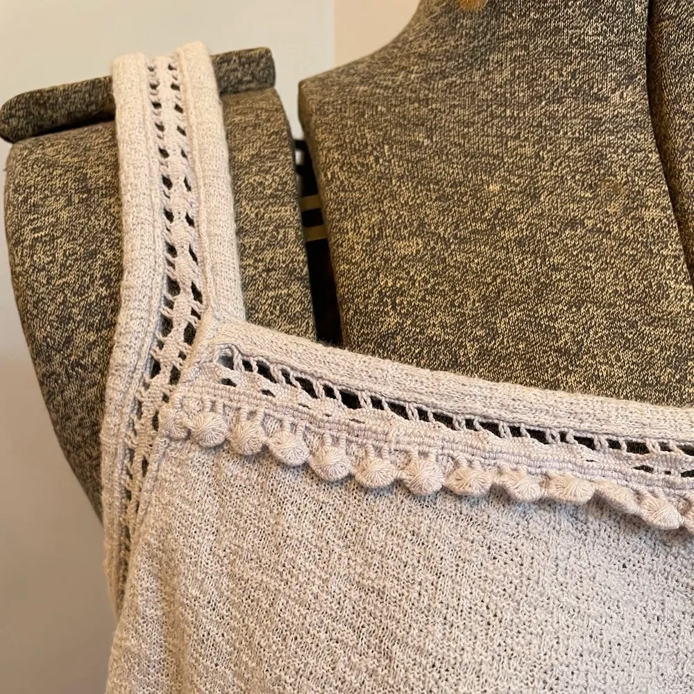 J. Crew Point Sur Embroidered Trim Blue Tank - Size Medium - Image 3