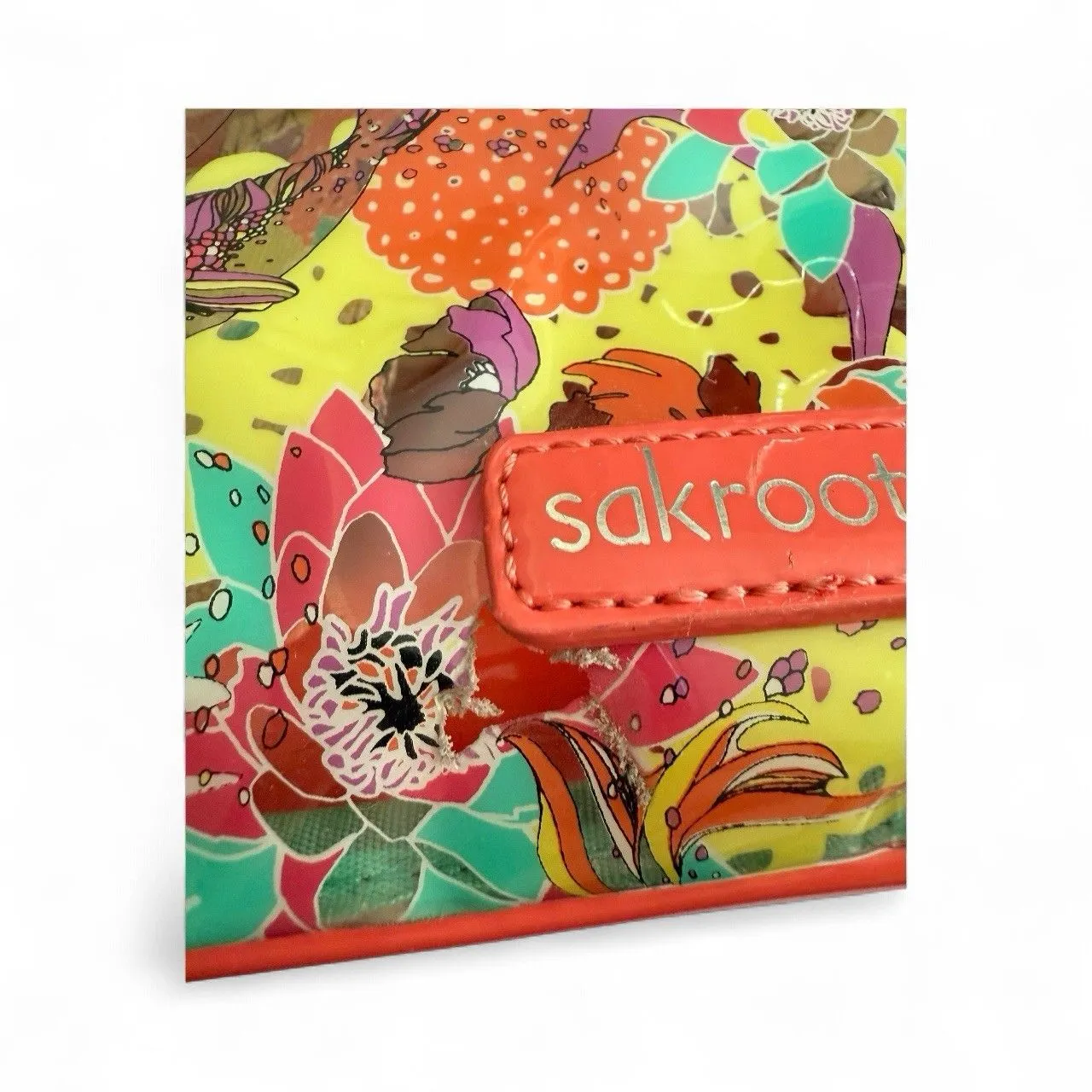 Sakroots Clear Koi‎ Tote Shoulder Purse Coral BeachPool Bag w/Makeup Wallet - Image 7