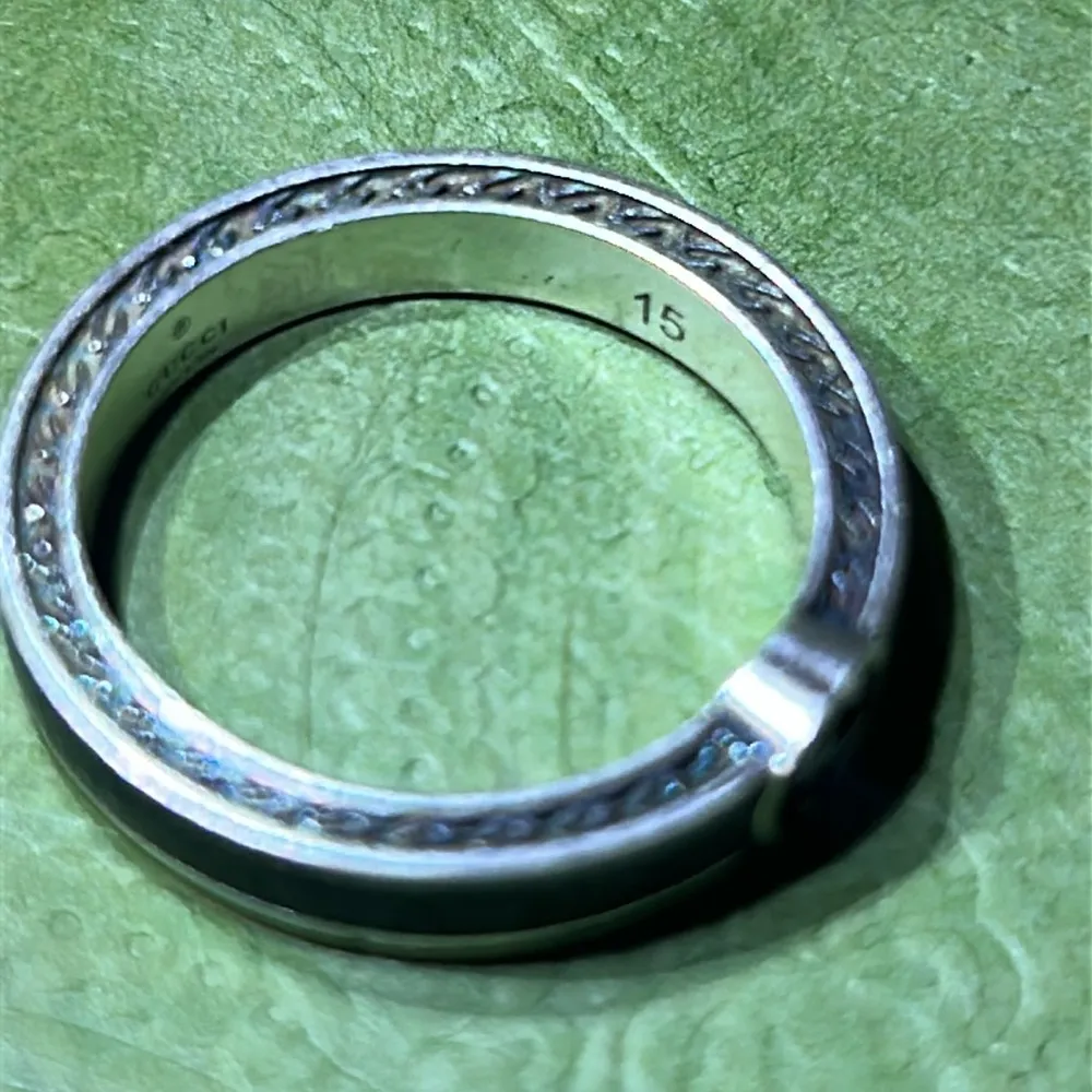 Gucci  Interlocking G Enamel Ring Black Ag925 - Image 5