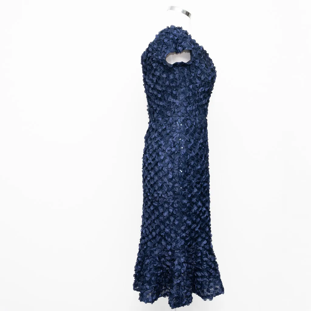 Xscape - 3D Petal Off-The-Shoulder Lace Fit & Flare Dress - Image 6