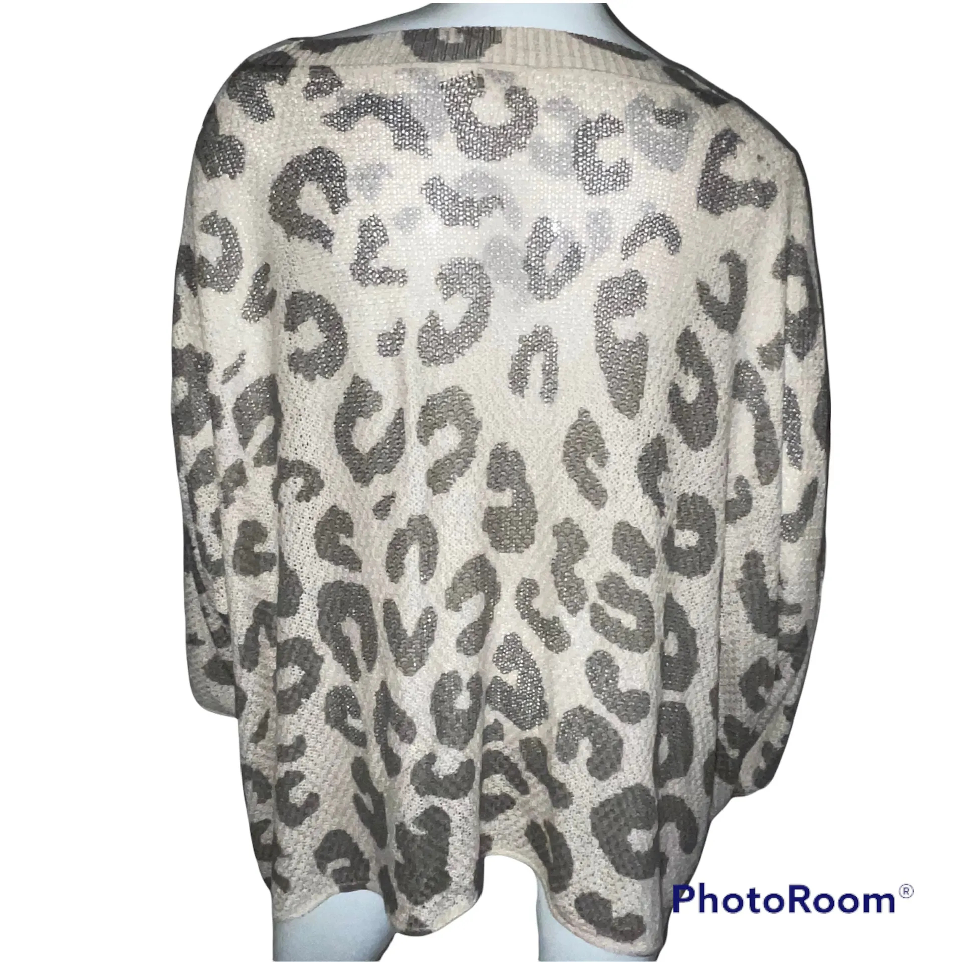 POL Olive Leopard Print Oversized Sweater - Image 8