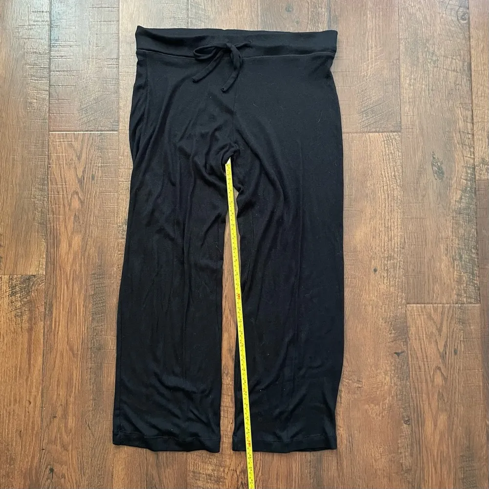 JONES NEW YORK black knit drawstring pants, size large - Image 5