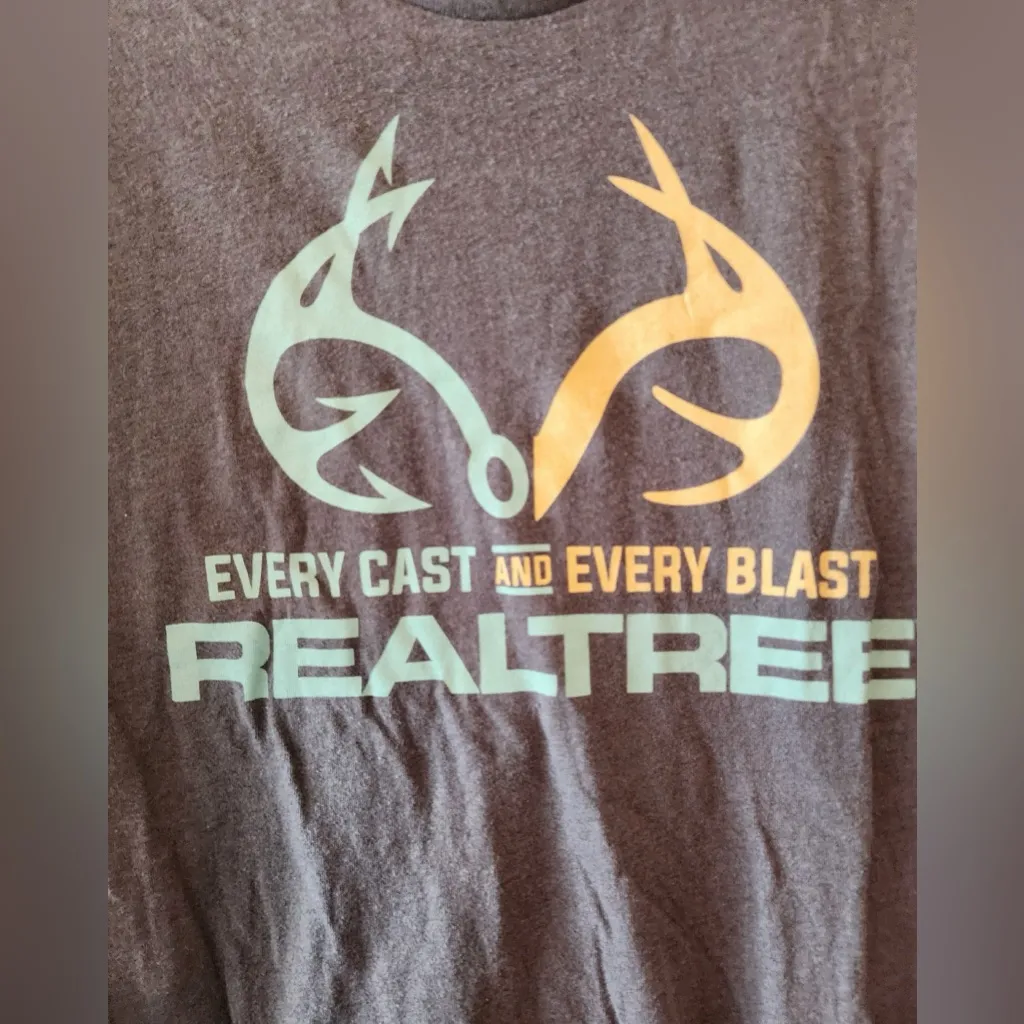Realtree blue deer Antler t shirt size womens medium loose fit - Image 2
