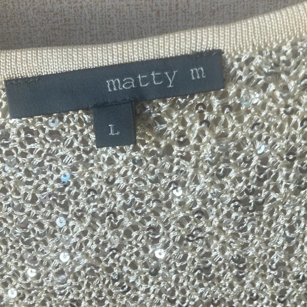 Matty M Sparkling Sequin Tank Top large - Image 4