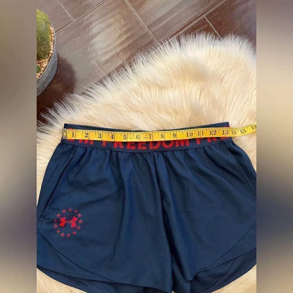 Under Armour navy and red freedom play up shorts sz small - Image 6