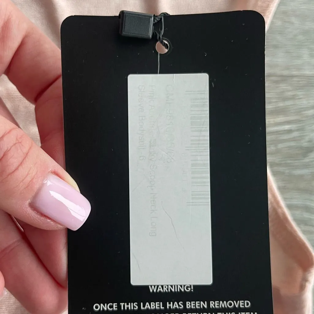 NWT PLT PINK CREAM SLINKY SCOOP NECK BODYSUIT US2 - Image 11