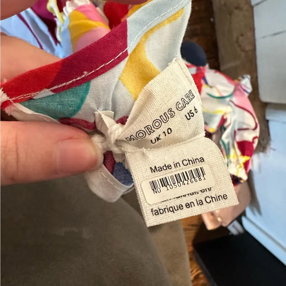 NWT FREE PEOPLE x GLAMOROUS CARE Colorful Abstract Rainbow Print Women's Dress - Image 6