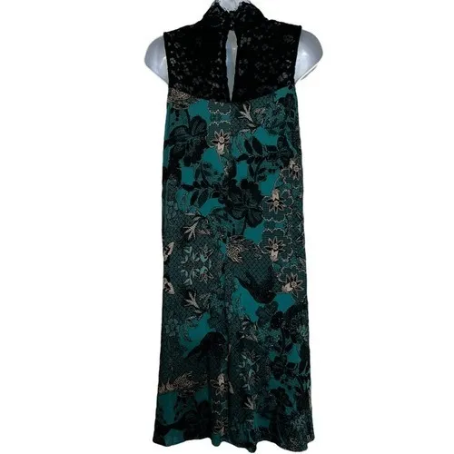 ANTHROPOLOGIE MAEVE Flowy Butterfly Lace Swing Dress Swan Bird Print EUC Size XS - Image 7