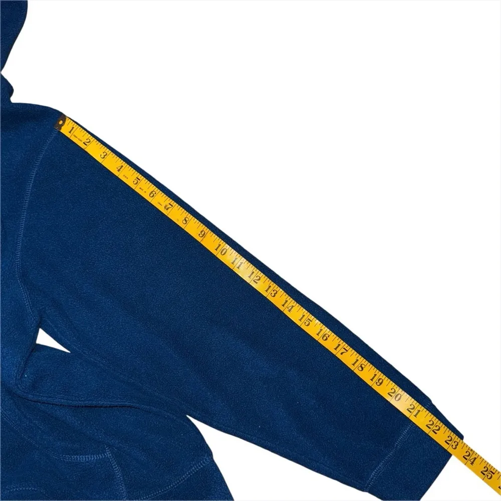 Vintage Disney Winnie The Pooh Jacket L Zip Up Embroidered Fleece Blue Zip Hood - Image 8