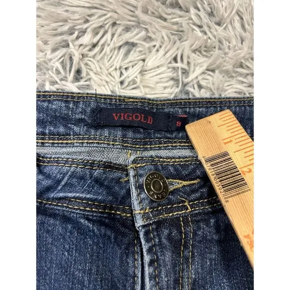 VIGOSS Straight Cut Jeans Women's Size 9 Blue Denim low Rise Pants Western Rodeo - Image 4
