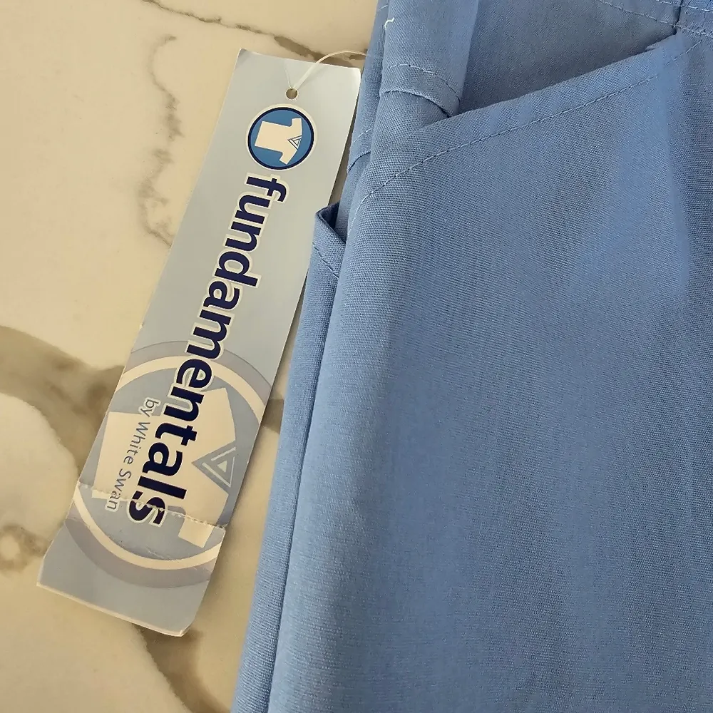 Fundamentals by white swan Scrubs Light Blue Pant Scrubs sz 2XL - Image 3