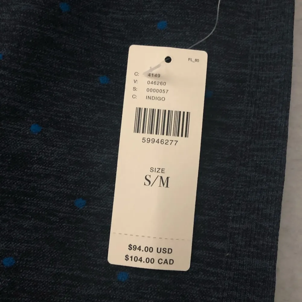 Anthropologie Splits59 Mila Seamless Leggings Indigo Blue Polka Dots NEW - Image 5