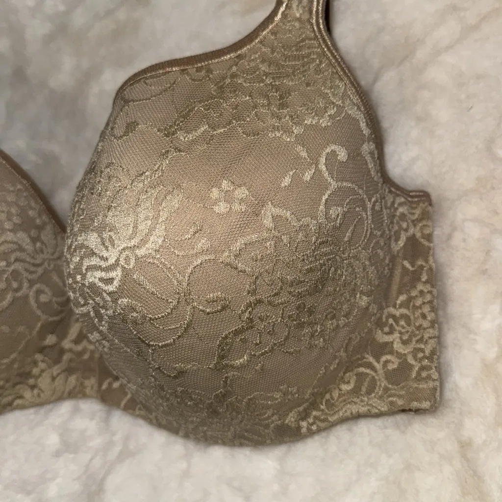 Cacique Lightly Lined Tan Lace Underwire Bra Women’s 44C - Image 2