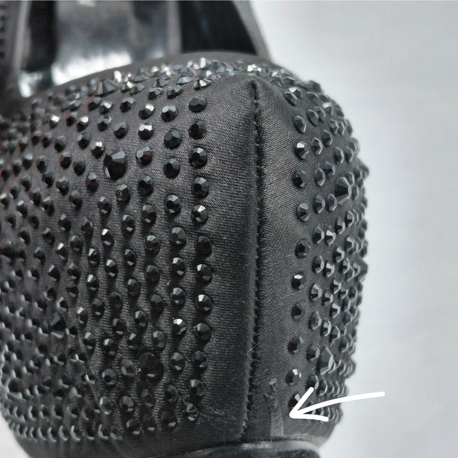 Bella Luna Rhinestone Platform Pumps Womens 7.5 Black Stiletto Heels Shoes Party - Image 11