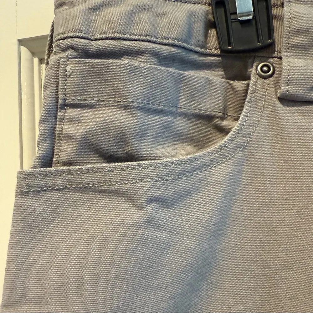 Duluth Trading Company Women’s Canvas Work Utility Pants Bootcut Grey Size 18 Gray - Image 2