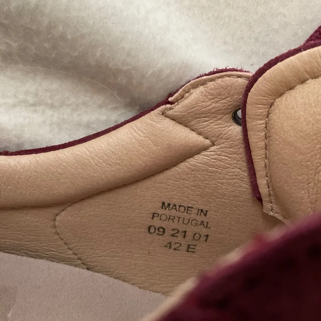 NEW BIRKENSTOCK BURGANDY red suede leather sneaker shoes MENEU42 US9 WOMEN 10.5 - Image 7