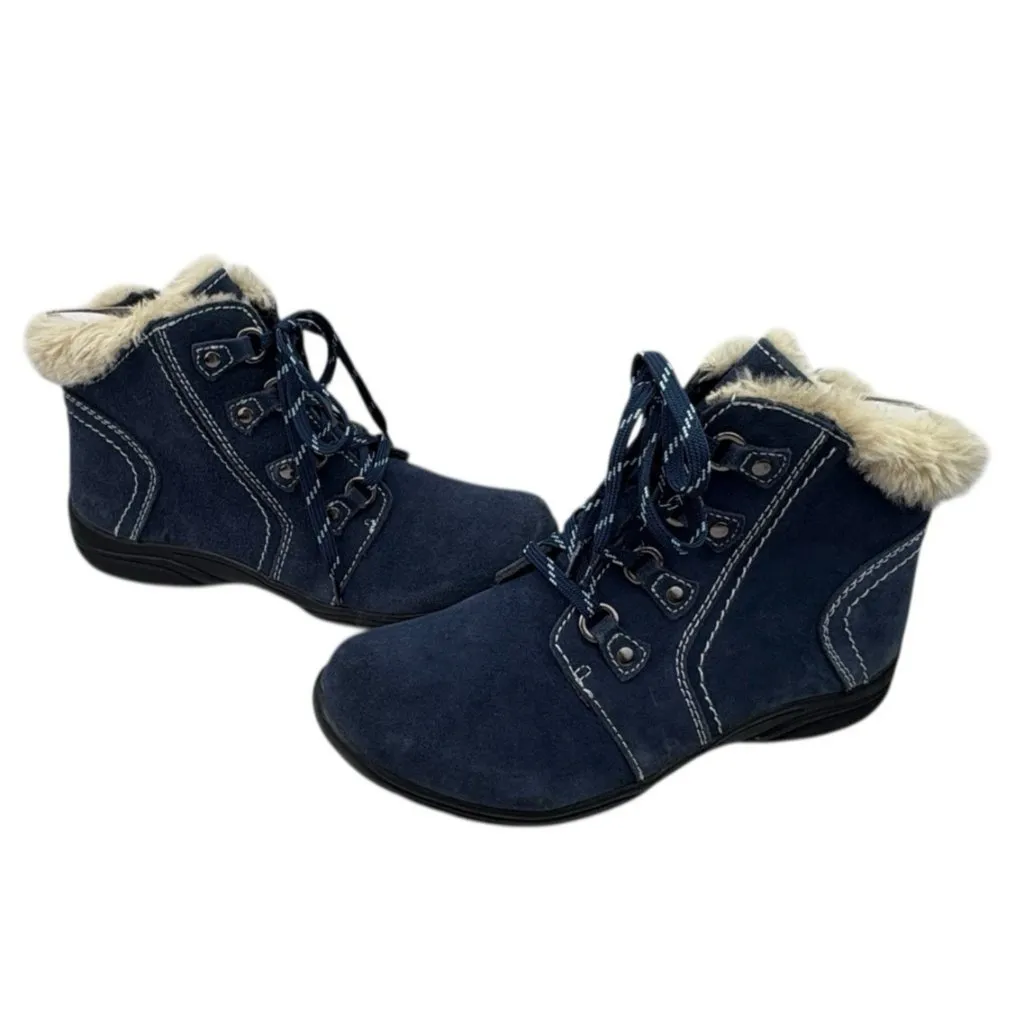 New Earth Origins by Earth Crowley Boots Womens 11W Blue Leather Lace Up Booties - Image 7