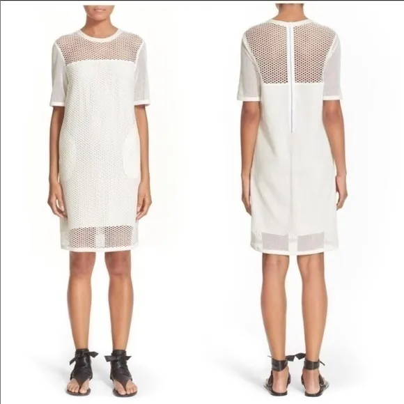 Rag & Bone Off-White Luna eyelet mesh Dress bachelorette party dress - Image 2