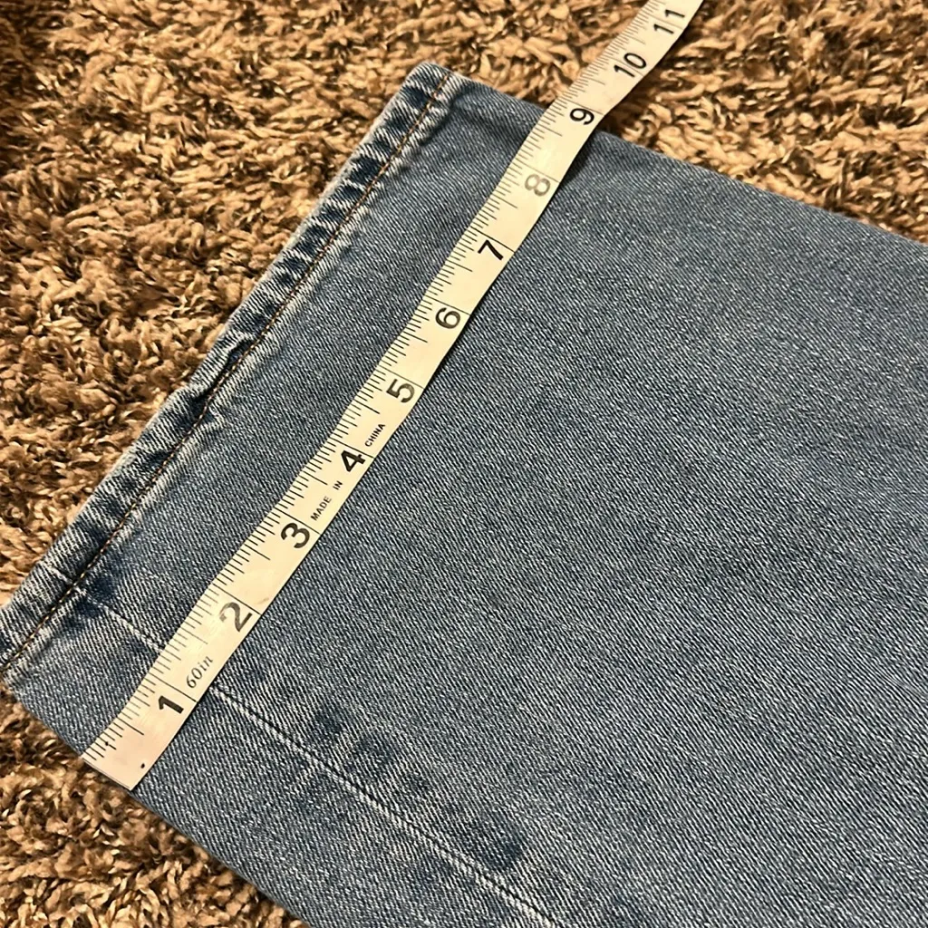 American Eagle Baggy Jean Size 14 Blue Distressed - Image 9