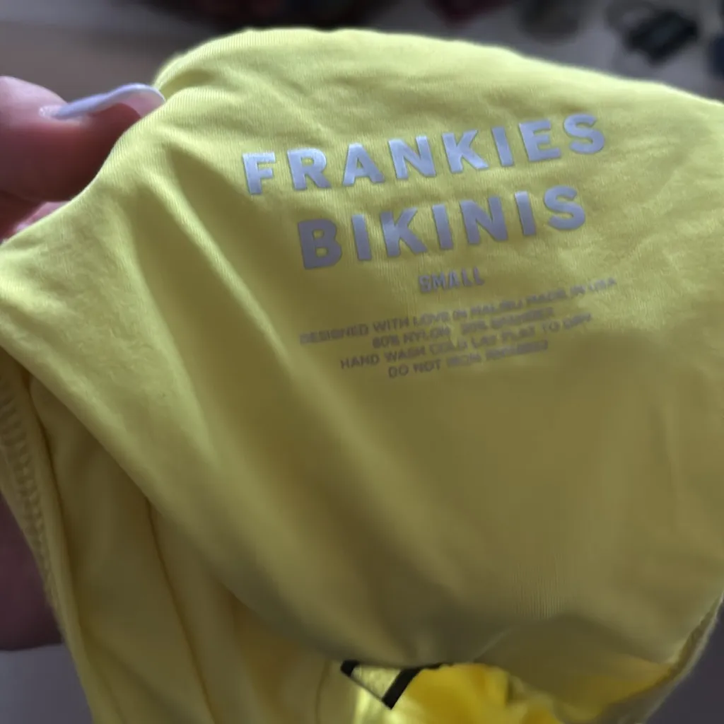 Frankie’s Bikinis High Waisted Neon Yellow Dreamy Bikini Cheeky Bottom - Image 7
