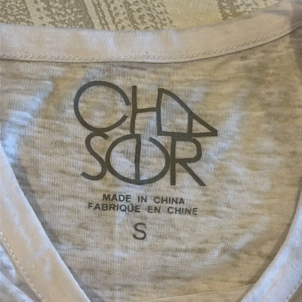 Chaser Women’s Sheer White Tank Top with Metallic Gold Heart - Size S - Image 7