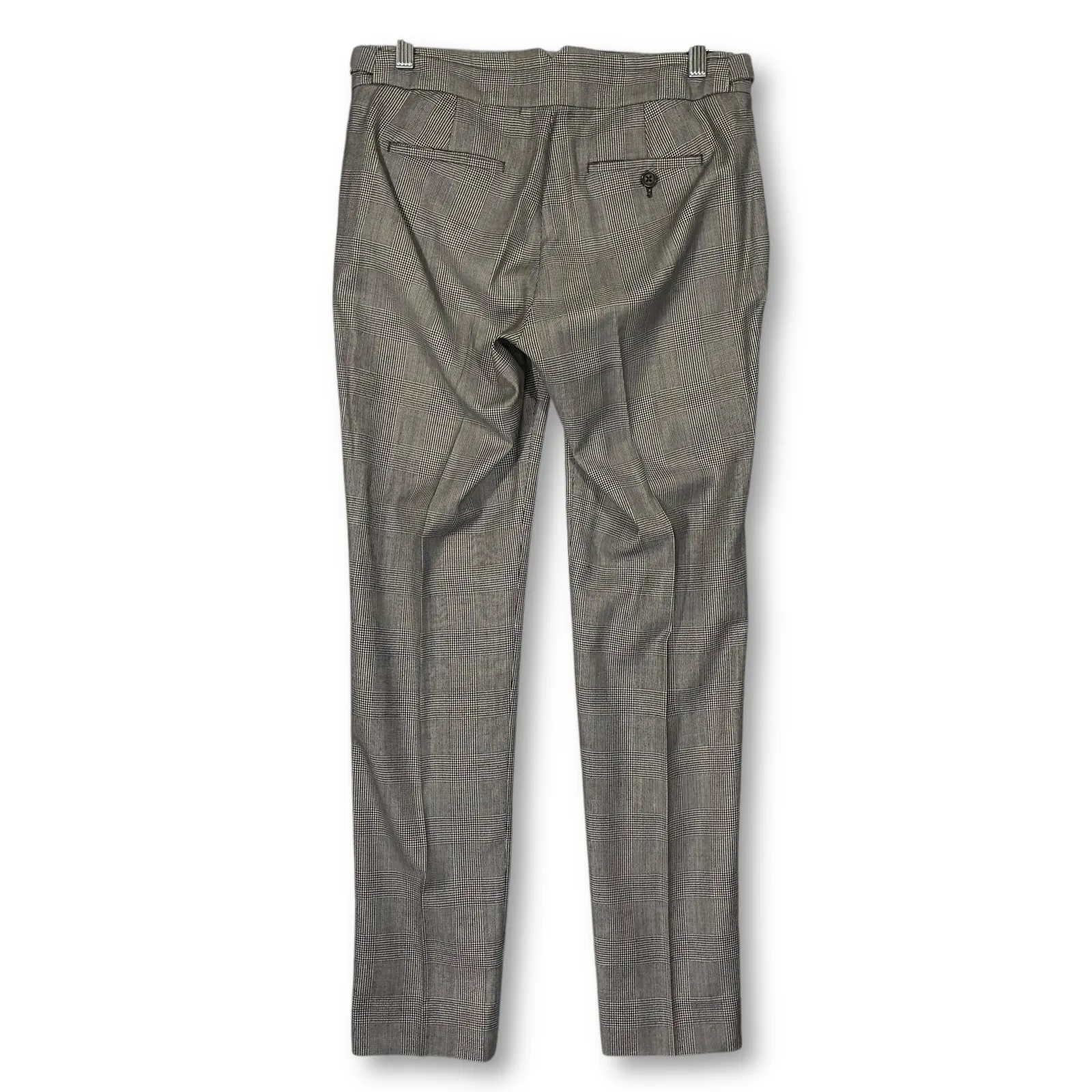 J. Crew Plaid Wool Blend Glen Plaid Dress Pants Women's 2 Gray Black Career - Image 2