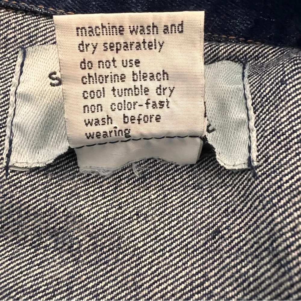 Vintage Star Blue Women's Denim Jean Jacket Size M Long Sleeve Logo Buttons Size M - Image 9