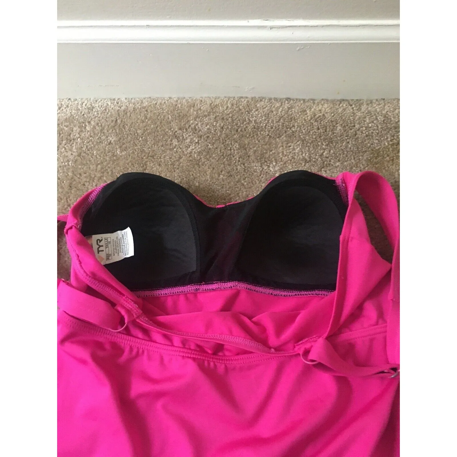 TYR Women's Swim Tankini Halter Top Tank Size 10 Pink - Image 10