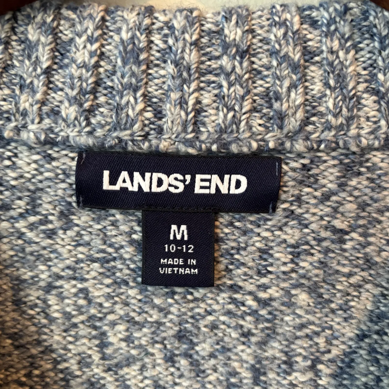Lands’ End Crew Neck Pullover Sweater Sz M - Image 5